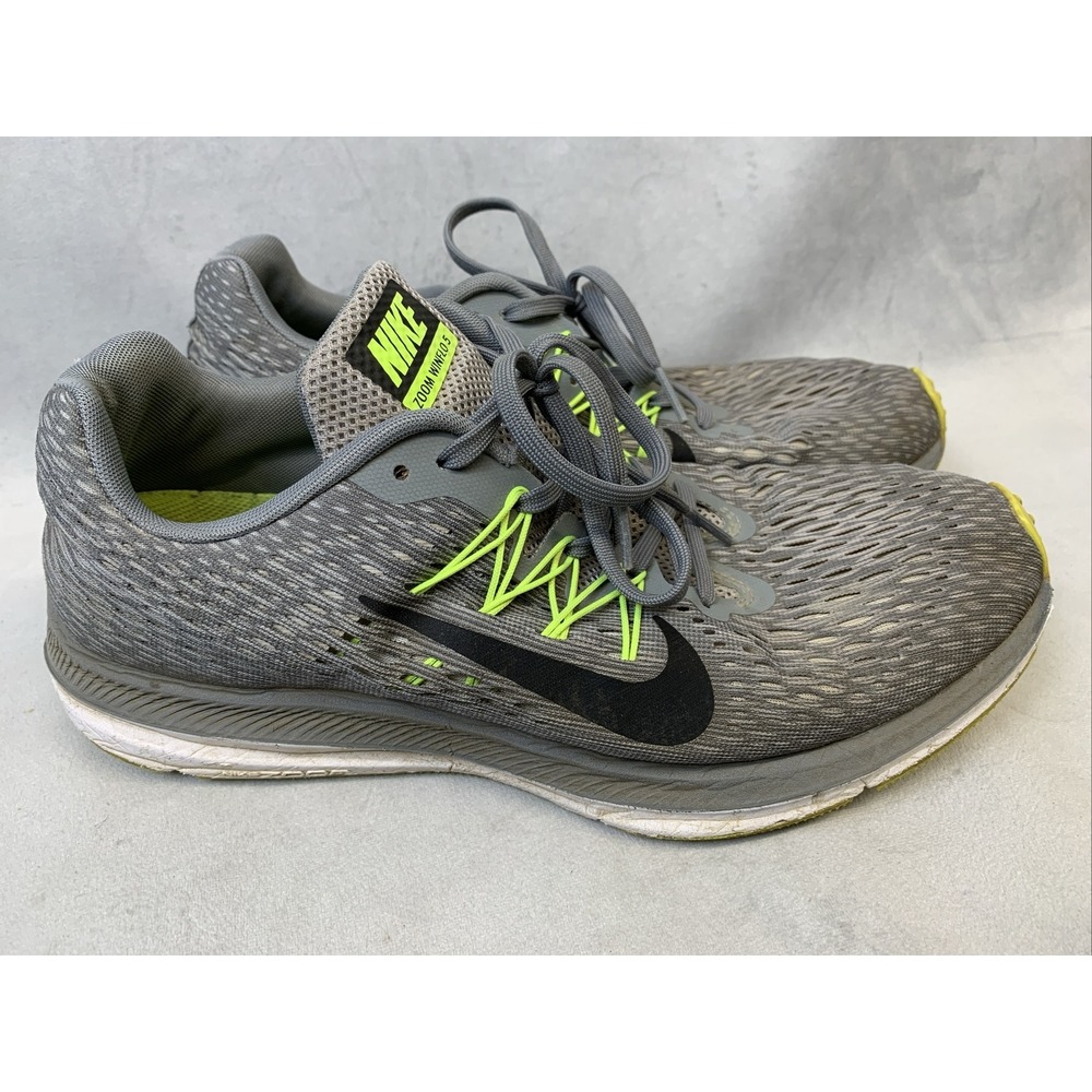 Nike Air Shoes Men's‎ Size 9 Zoom Winflo 5 Gray Athletic Sneakers AA7406-011